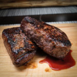 Prepared koji aged steak on cutting board